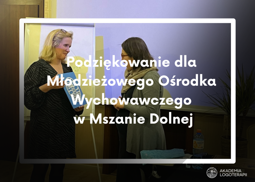 Podziękowanie dla Młodzieżowego Ośrodka Wychowawczego  w Mszanie Dolnej